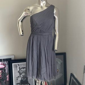 J. Crew Gray Kylie Silk Chiffon Cocktail Dress